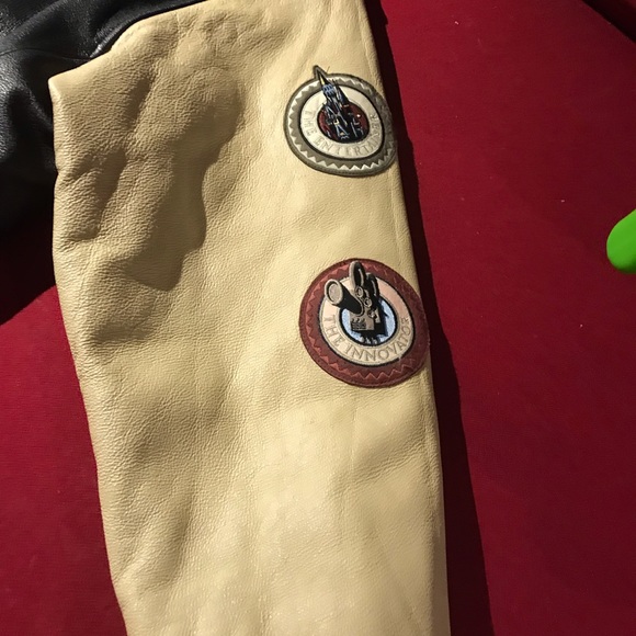 Disney land resort leather letterman jacket - Picture 4 of 5